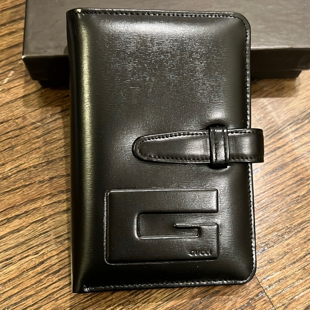 Gucci planner Diary Cover Black Leather